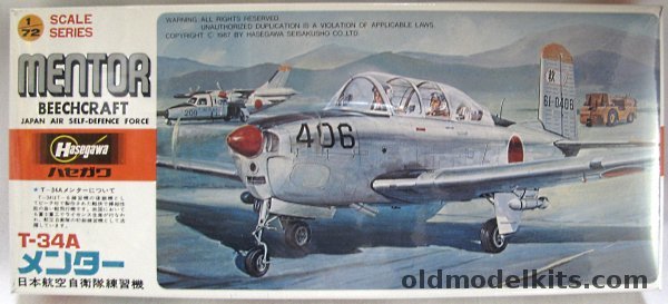 Hasegawa 1/72 Beechcraft T-34A Mentor with Tractor - USAF / JSDF, C11 plastic model kit